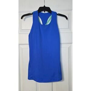 Fabletics Strappy Athletic Tank Top Women's Blue No Size Tag‎ See Measurements